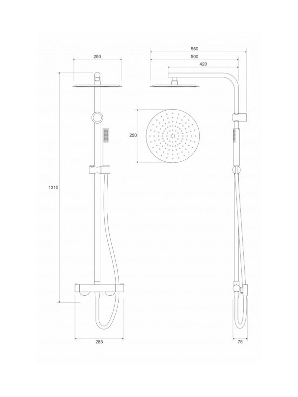 Usponski tuš set Copen Nook C-01-112CR 1