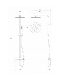 Usponski tuš set Copen Nook C-01-112MB 1