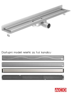 Tuš kanalica sa horizontalnom flanšnom ACO-9010.88.44
