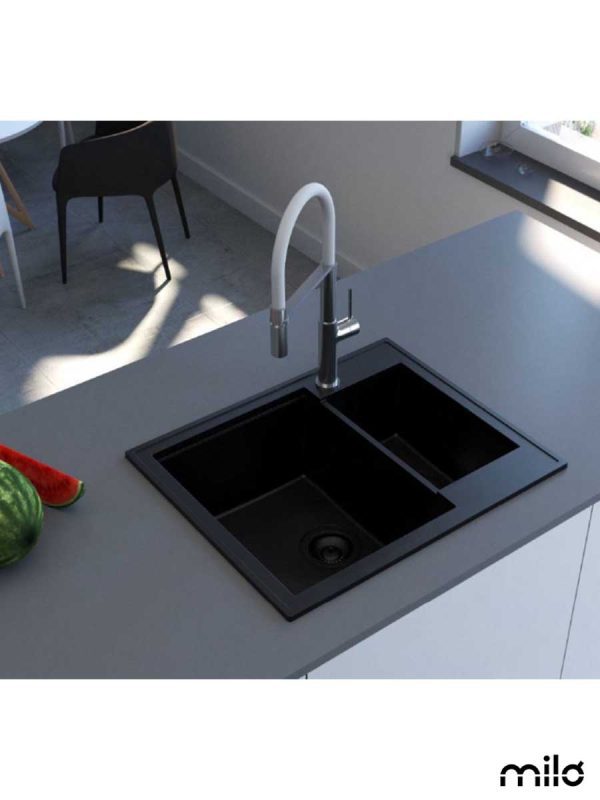 Granitna sudopera 61x50cm Lava stone Retto-3