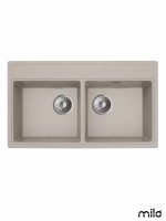 Granitna dupla sudopera Metro 76x44cm Bež