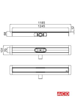 Tuš kanalica sa horizontalnom flanšnom ACO-9010.88.27-2