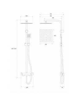 Usponski tuš set Copen Nook C-01-113CR 1