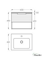 Lavabo sa ormarićem PinoArt Piedra 60HOR-1044-3