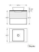 Lavabo sa ormarićem PinoArt Piedra 60HOR-1067-3