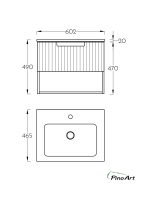Lavabo sa ormarićem PinoArt Piedra 60VER-1050-3