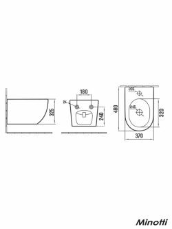 Bide konzolni crni Perla MWB200MB-2