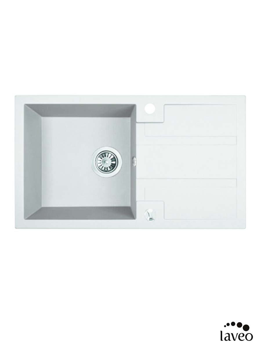Granitna sudopera Laveo Barbados 76x44cm Bela Granitna sudopera Laveo Barbados 76x44cm Bela