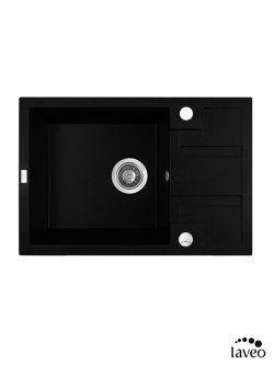 Granitna sudopera Barbados 65x44cm Mat crna