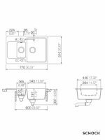 Granitna sudopera Manhattan D150 77x51cm Crna-2