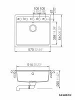 Granitna sudopera Nemo N100 57x51cm Siva-2