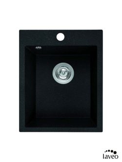 Granitna sudopera Chichi 39x48cm Crna Laveo