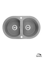Granitna sudopera Dafne 78x47cm dupla Siva