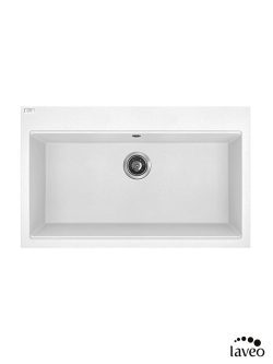 Granitna sudopera Tau 80x50cm Bela Laveo