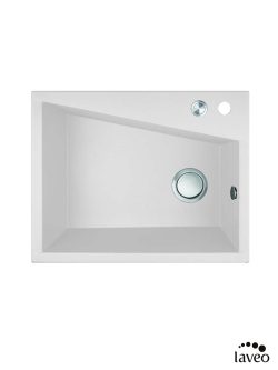 Granitna sudopera Grenada 60x48cm Bela Laveo