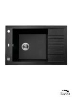 Granitna sudopera Pionier 78x50cm Crna Laveo