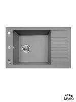 Granitna sudopera Pionier 78x50cm Siva Laveo