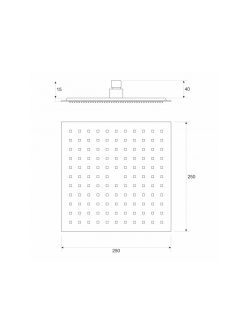 Ruža tuša hrom Concept C-05-5361CR 1