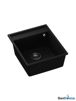 Granitna sudopera EMMA 49x49cm Crna mat ugradna