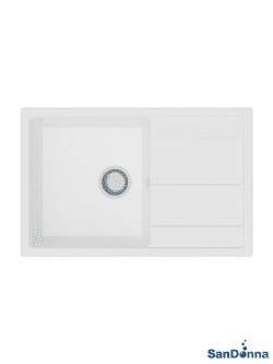 Granitna sudopera INES 78x50cm Bela ugradna 1