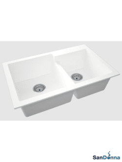 Granitna sudopera EDYTA 79x51cm Bela ugradna