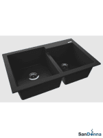 Granitna sudopera EDYTA 79x51cm Crna mat ugradna