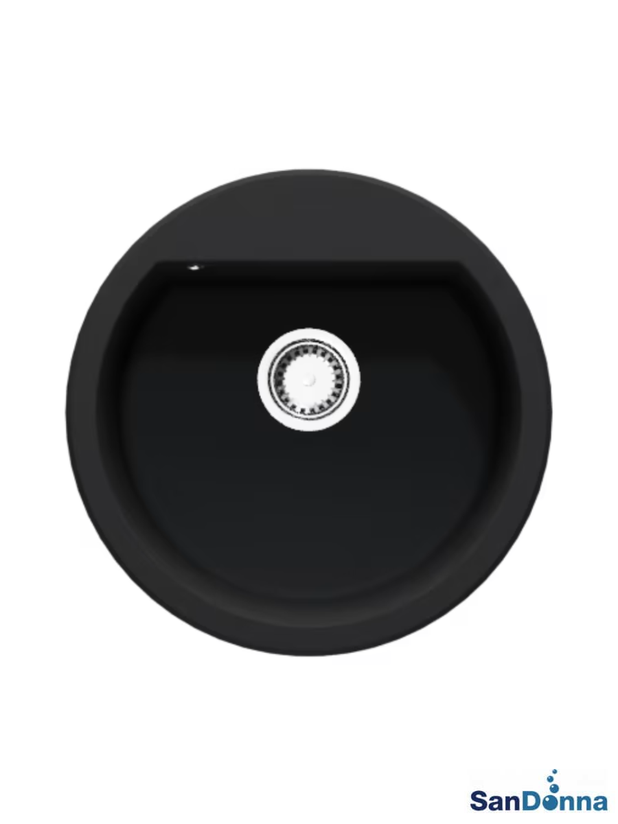 Granitna sudopera Sandonna LENA Ø51/44.5cm Crna mat Granitna sudopera Sandonna LENA Ø51/44.5cm Crna mat