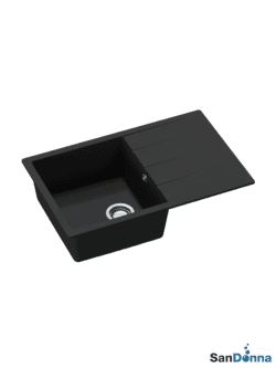 Granitna sudopera PAULINA 79x50cm Crna ugradna