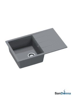 Granitna sudopera PAULINA 79x50cm Siva grafit ugradna