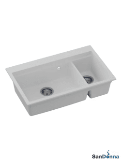 Granitna sudopera MAGDALENA 76x48cm Bela ugradna 1