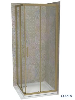 Zlatna tuš kabina Atlas-Pro 80x80x195cm C-02-BG43K800