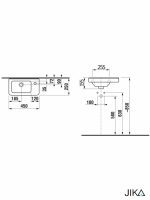 Lavabo Jika Cubito Pure 45x25cm 8.1142.4.000.106.1
