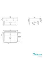 Lavabo Duru 60x40cm Turkuaz 35100U -2