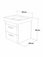 Lavabo sa ormarićem Round 48cm Quartz K-Jo-2