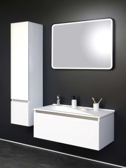 Led ogledalo Delta crni ram 100x70cm-2