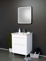 Led ogledalo Delta crni ram 60x65cm-2