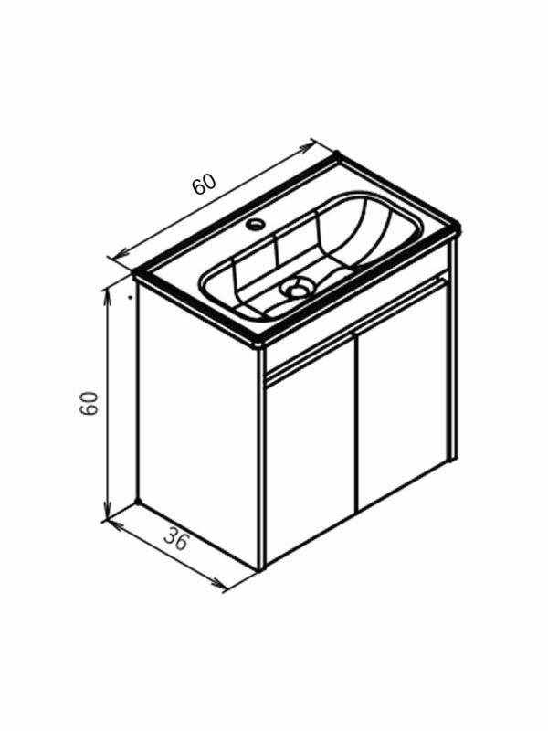 Kupatilski set nameštaja Lova 60cm bela-2