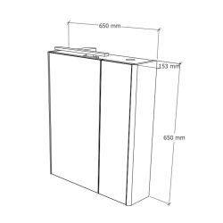 Ogledalo sa ormarićem Sharp 65cm Quartz K-Jo-2