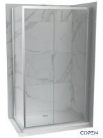 Tuš kabina C-02-431400/43070 Copen Atlas Pro srebrni ram 140x70x195cm providno staklo