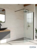 Walk-in paravan crni Copen Monte 90x200cm-2