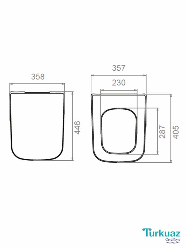 Wc daska softclose duroplast Duru Turkuaz -2