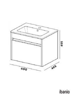 Lavabo sa ormarićem Ibanio Nova 60cm-2