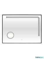 Led ogledalo sa crnim ramom 80x60cm Hidro