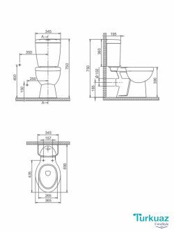 Monoblok baltik Ova Lila 8300pw Turkuaz-2
