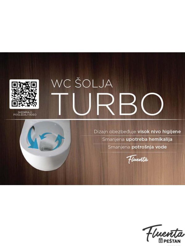 Wc šolja konzolna Fluenta Turbo Peštan A-3