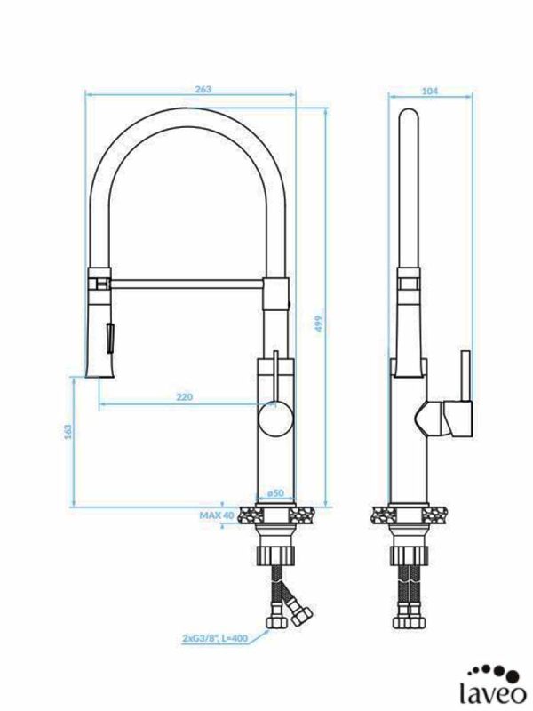 Slavina za sudoperu crna B78D Shire Laveo-2