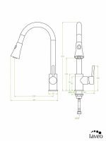 Granitna slavina Daru bež 469D izvlačni tuš-2