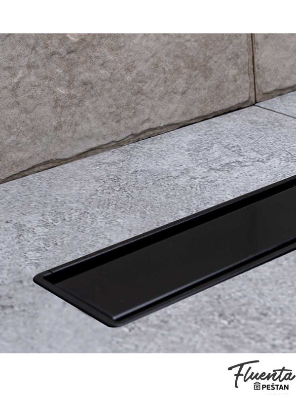 Tuš kanalica Compact Line 450 Crni mat Peštan-2