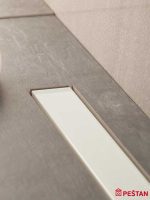 Tuš kanalica Frameless Line belo staklo 1050 Peštan-2