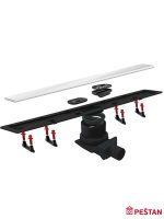 Tuš kanalica Frameless Line belo staklo 850 Peštan-3